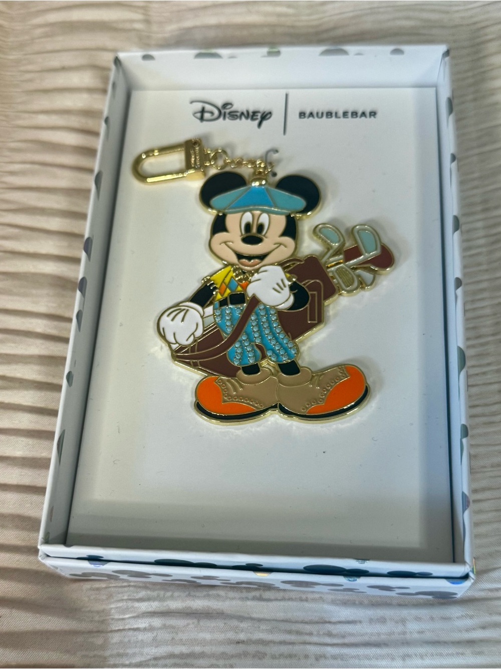 Disney BaubleBar Mickey Mouse Golf Bag Keychain - Multicolor